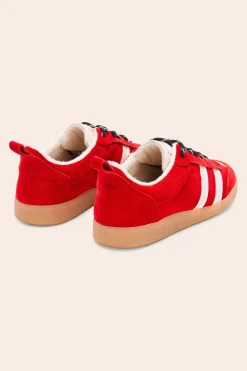 Balzac Paris Baskets Quinn Croûte de cuir rouge Sale
