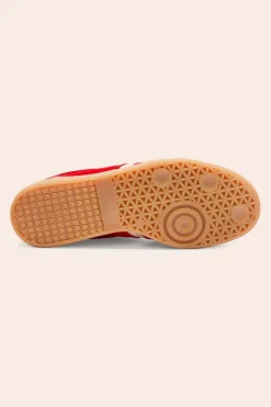 Balzac Paris Baskets Quinn Croûte de cuir rouge Sale
