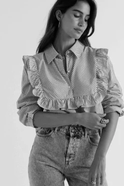 Balzac Paris Blouse Cassi Rayures bleu Online