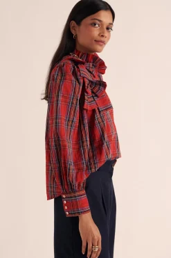 Balzac Paris Blouse Diana Tartan rouge Best