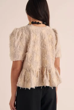 Balzac Paris Blouse Naomi Broderie fleur écru Fashion