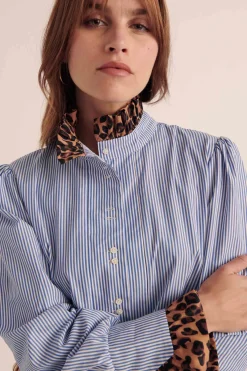 Balzac Paris Blouse Source léopard et rayures Rayures léopard Outlet