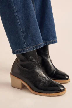 Balzac Paris Bottines Allure vernis froissé noir Noir vernis Discount