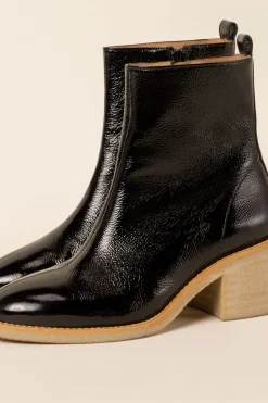 Balzac Paris Bottines Allure vernis froissé noir Noir vernis Discount