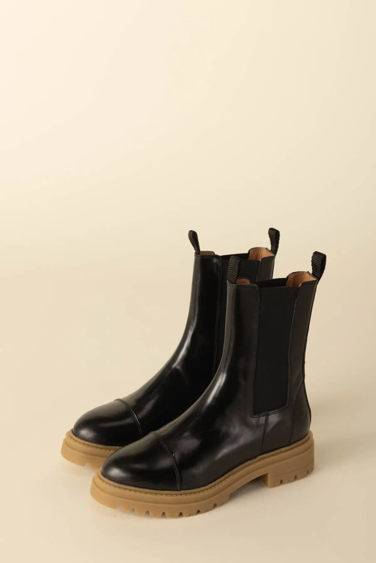 Balzac Paris Bottines Fleuron Noir glacé Hot
