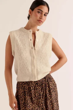Balzac Paris Cardigan Brooke écru Ecru Best Sale