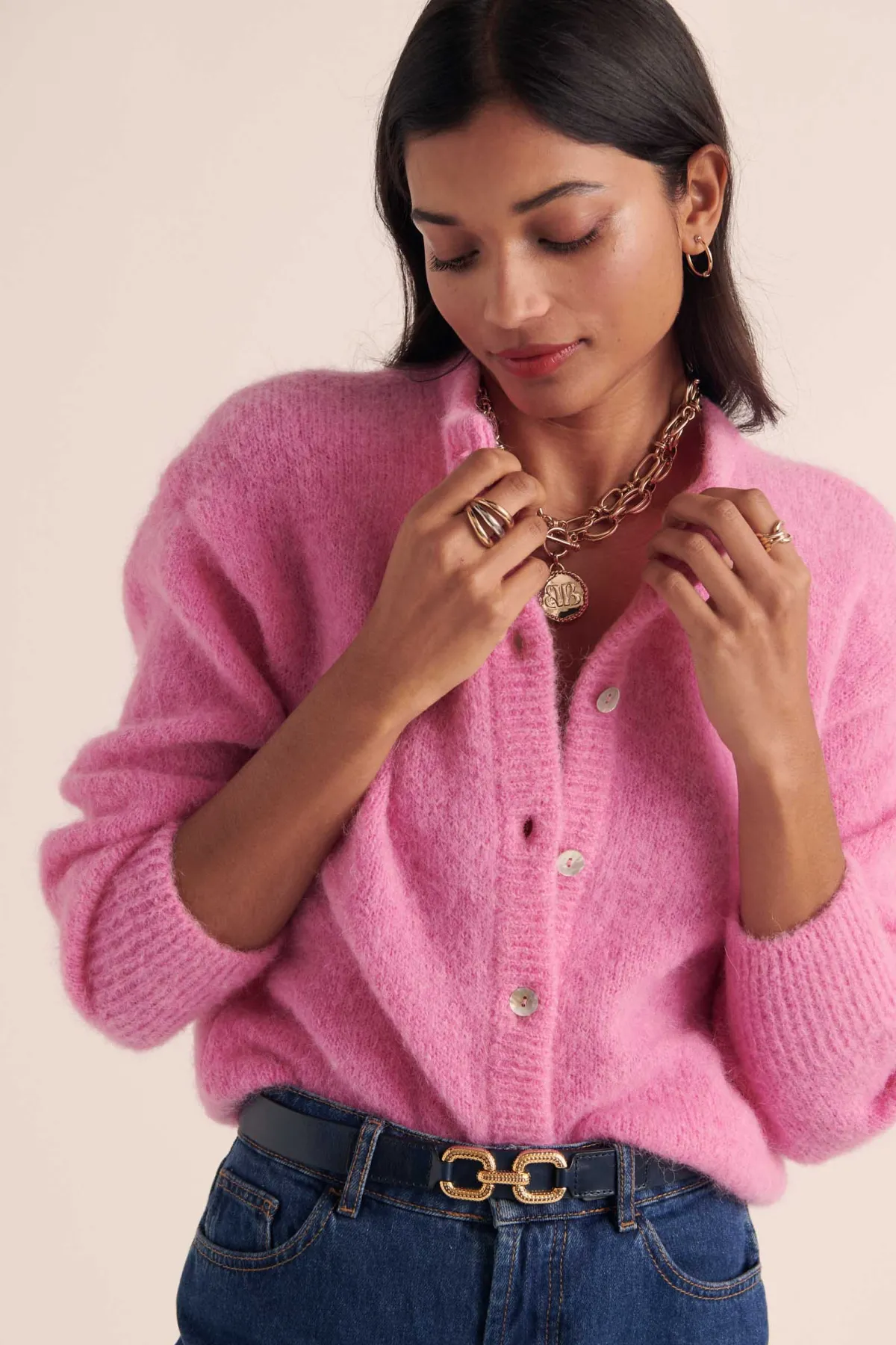 Balzac Paris Cardigan Douceur Rose bonbon Cheap