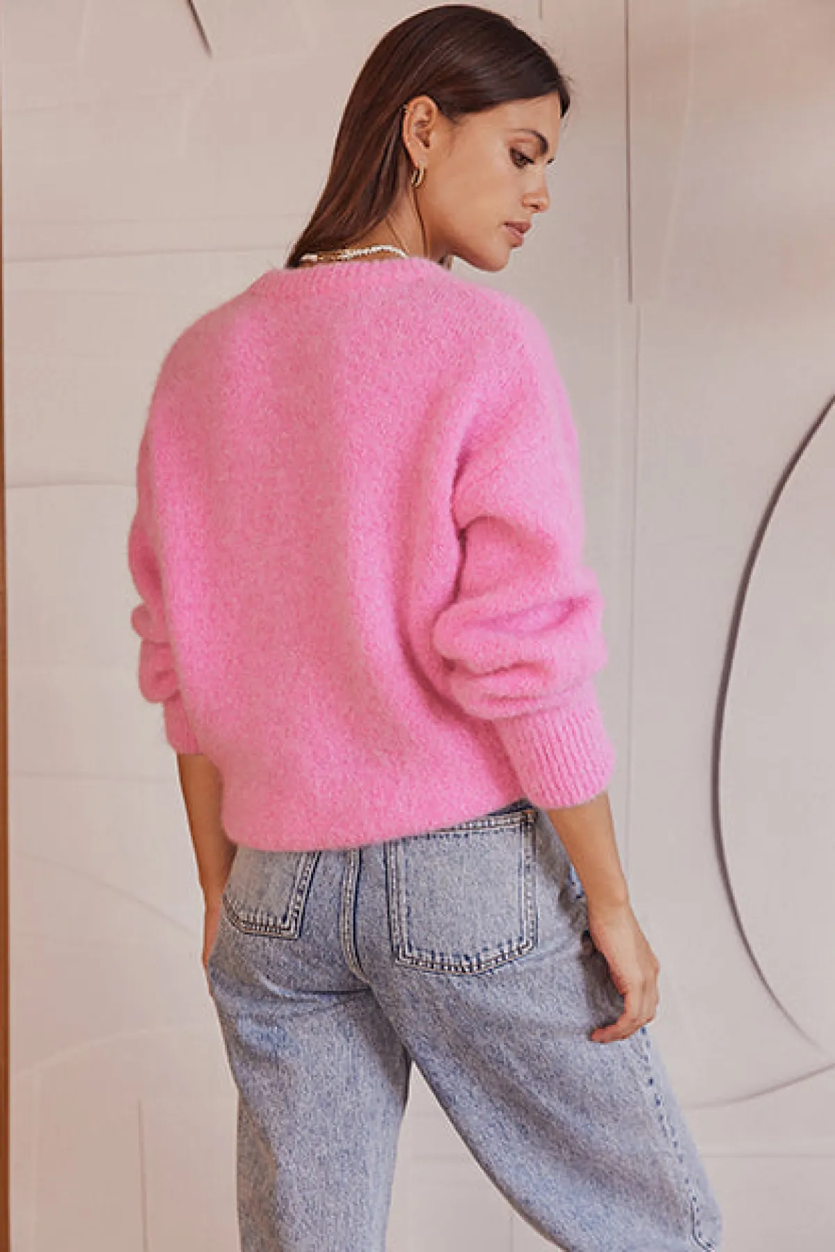 Balzac Paris Cardigan Douceur Rose bonbon Cheap