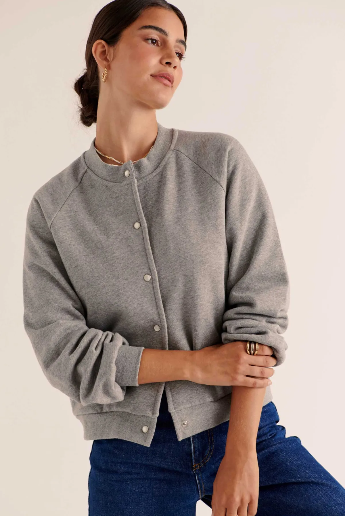 Balzac Paris Cardigan Douillet Gris chiné Shop