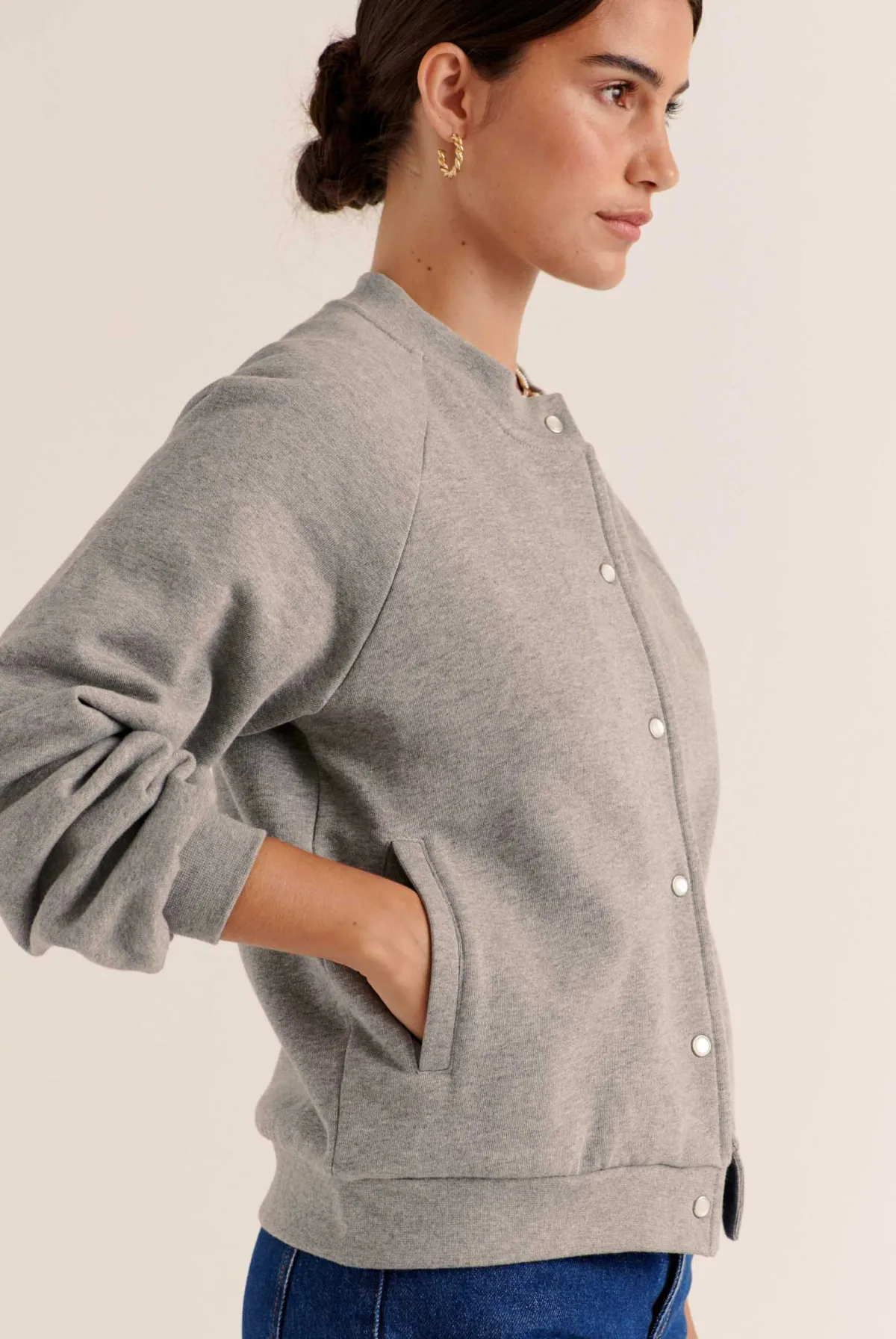 Balzac Paris Cardigan Douillet Gris chiné Shop