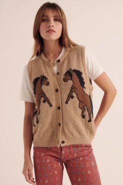 Balzac Paris Cardigan Jolly Camel et marron Sale