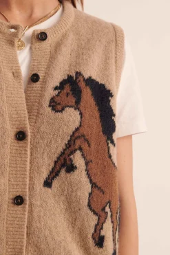 Balzac Paris Cardigan Jolly Camel et marron Sale