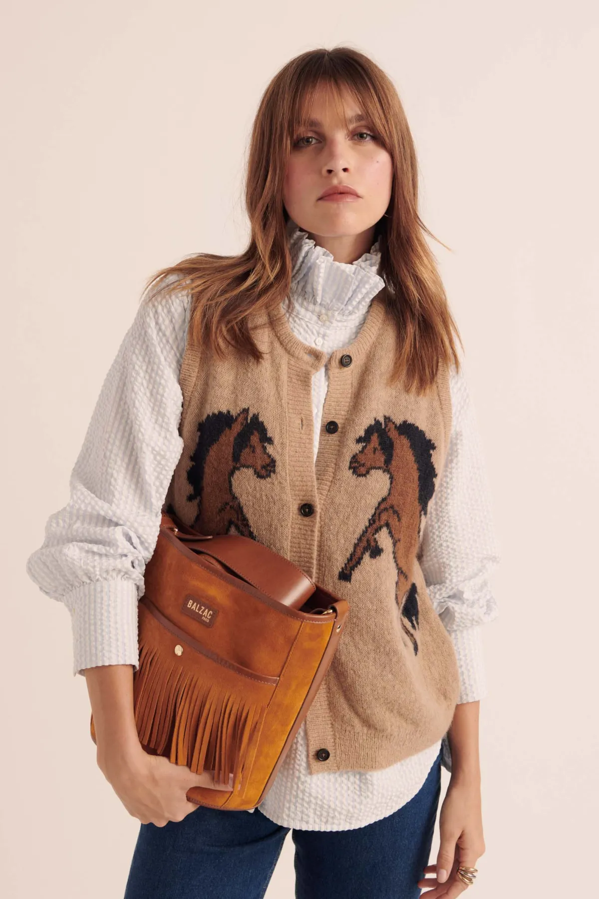 Balzac Paris Cardigan Jolly Camel et marron Sale