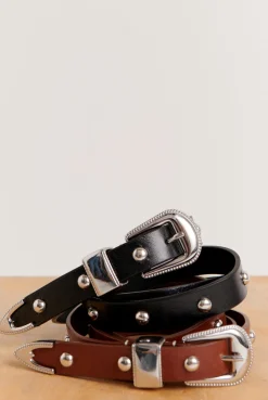 Balzac Paris Ceinture Cameron Clouté camel New