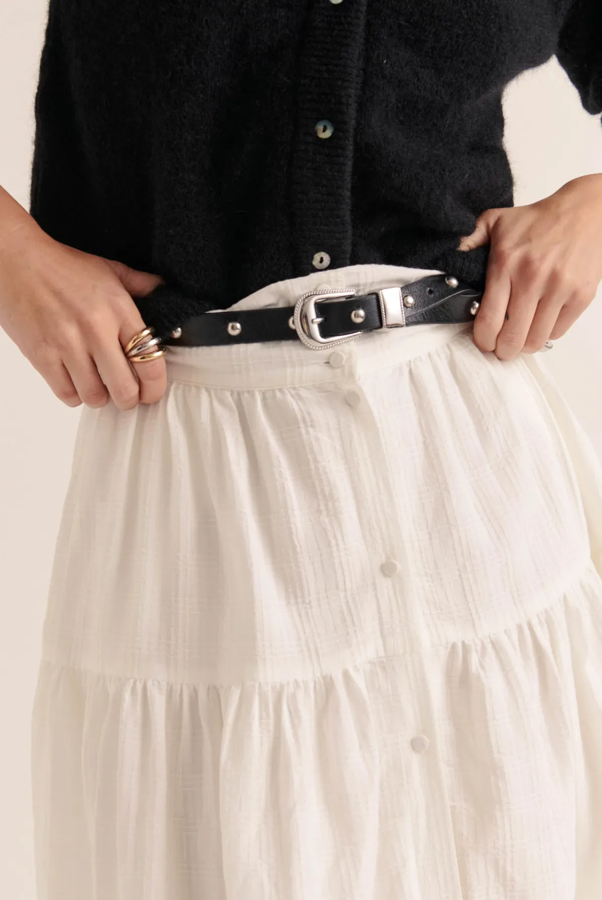 Balzac Paris Ceinture Cameron Clouté noir Fashion