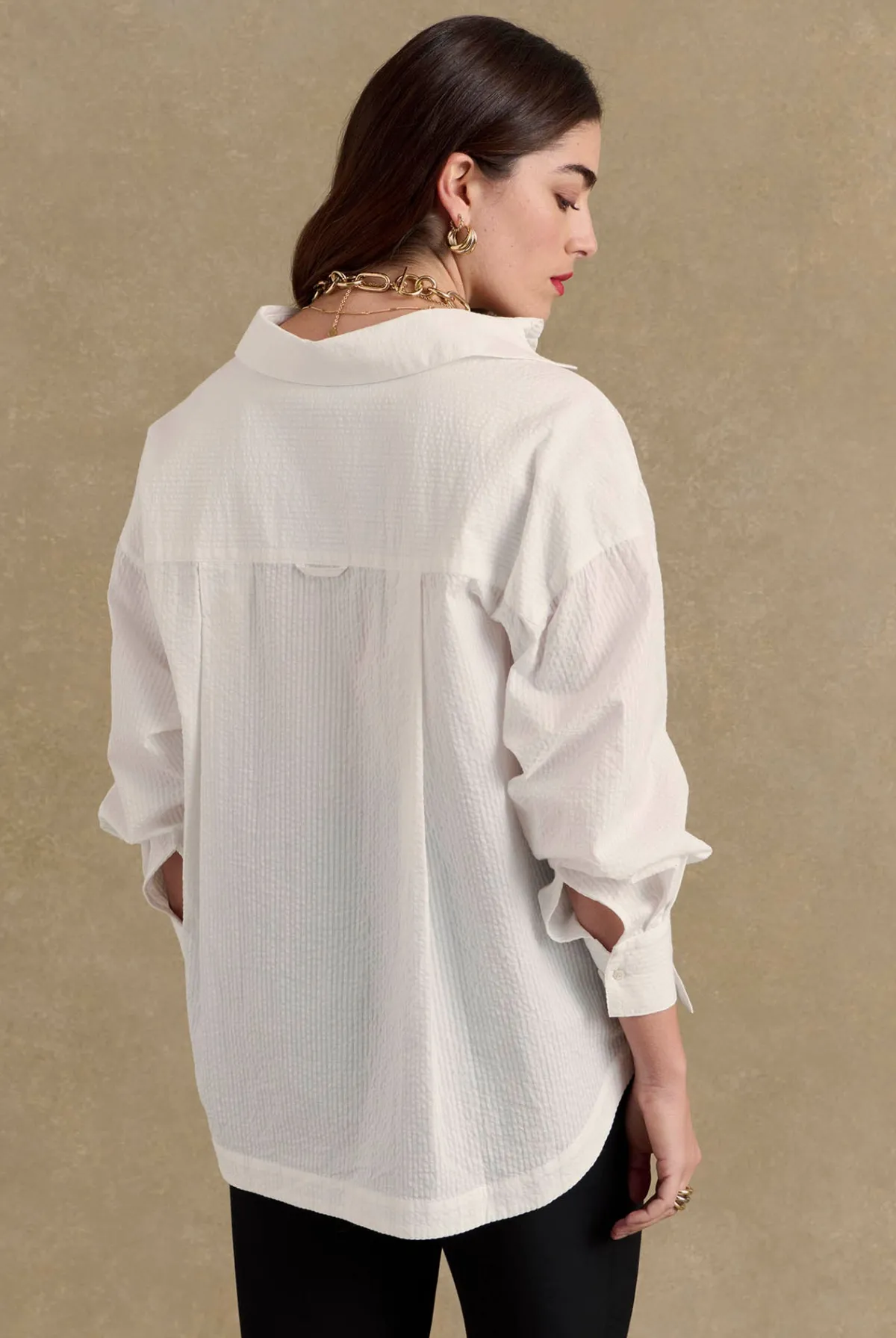 Balzac Paris Chemise Arthus seersucker Blanc Fashion
