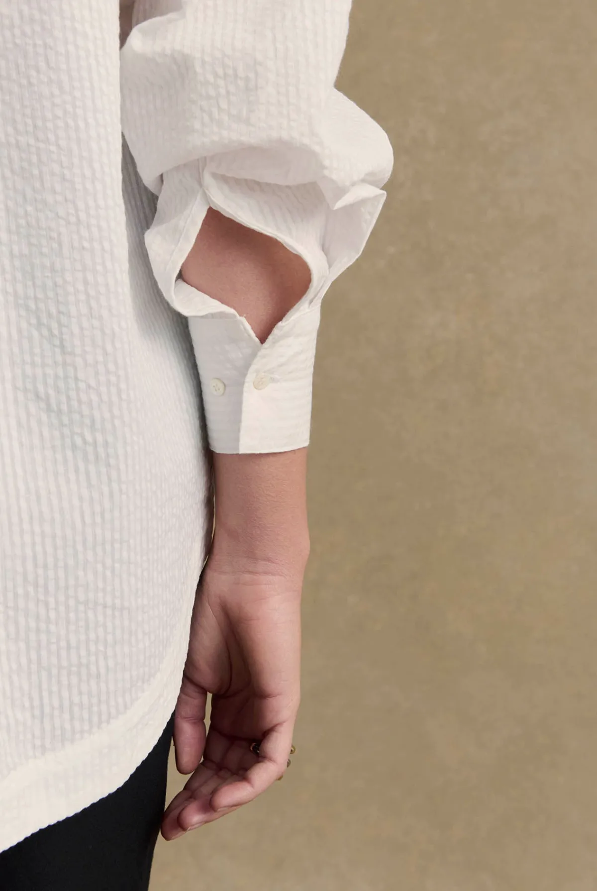 Balzac Paris Chemise Arthus seersucker Blanc Fashion