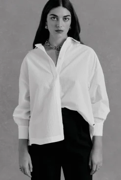 Balzac Paris Chemise Arthus seersucker Blanc Fashion