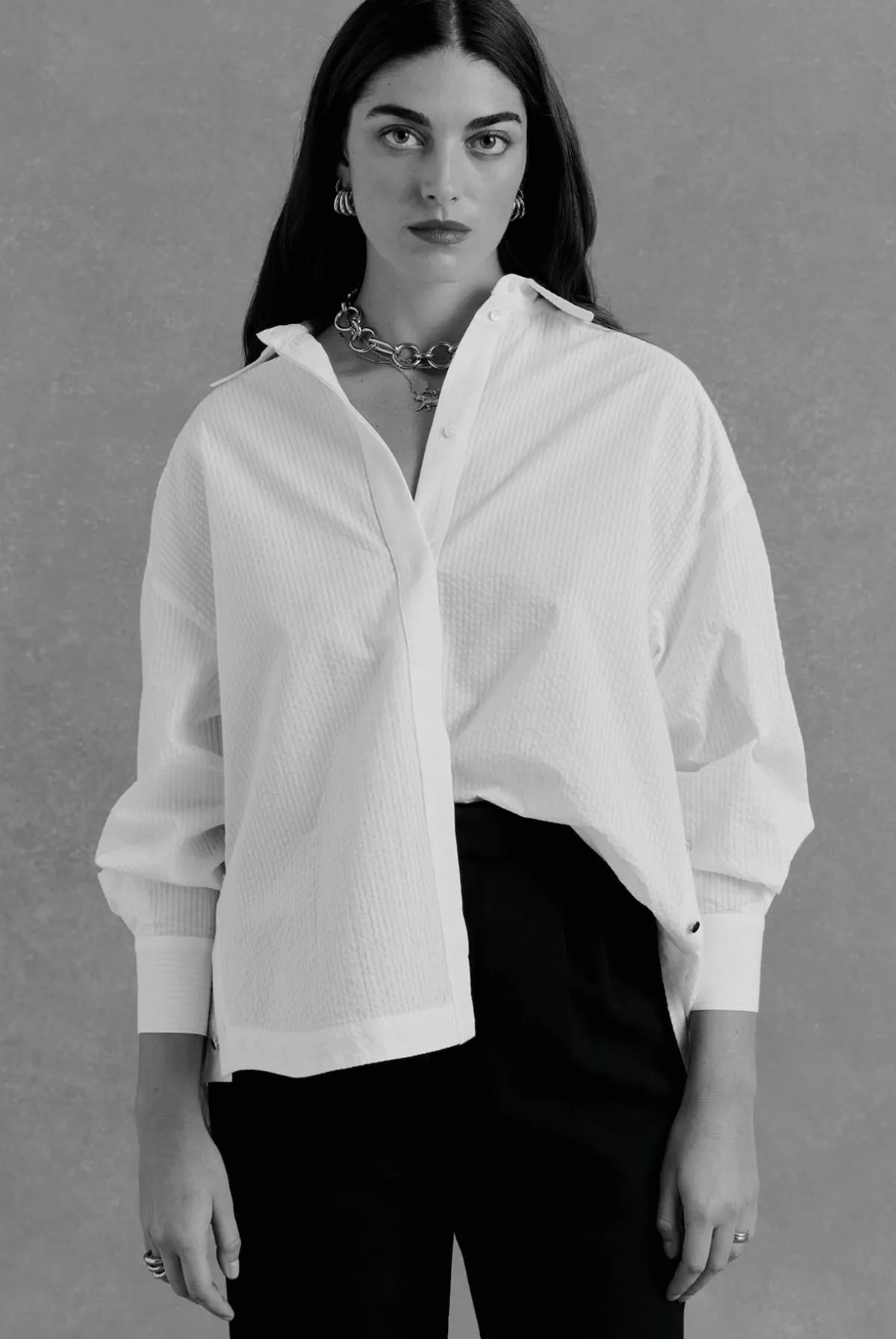 Balzac Paris Chemise Arthus seersucker Blanc Fashion