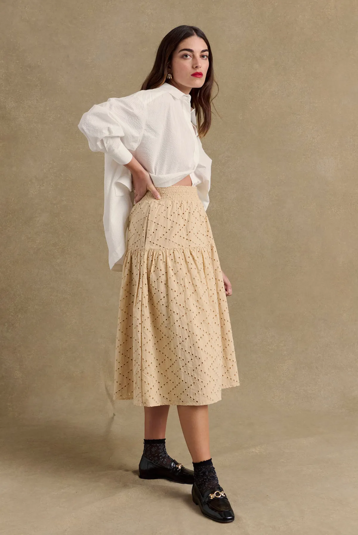 Balzac Paris Chemise Arthus seersucker Blanc Fashion