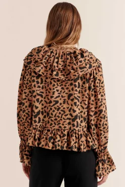 Balzac Paris Chemise Belva Imprimé guépard cappuccino Shop