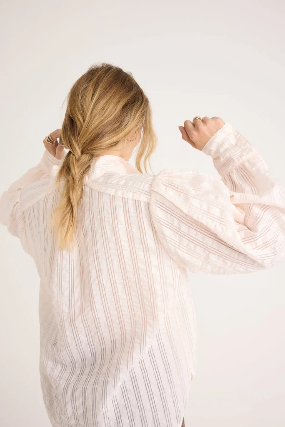 Balzac Paris Chemise Bianca Rose pâle texturé Fashion
