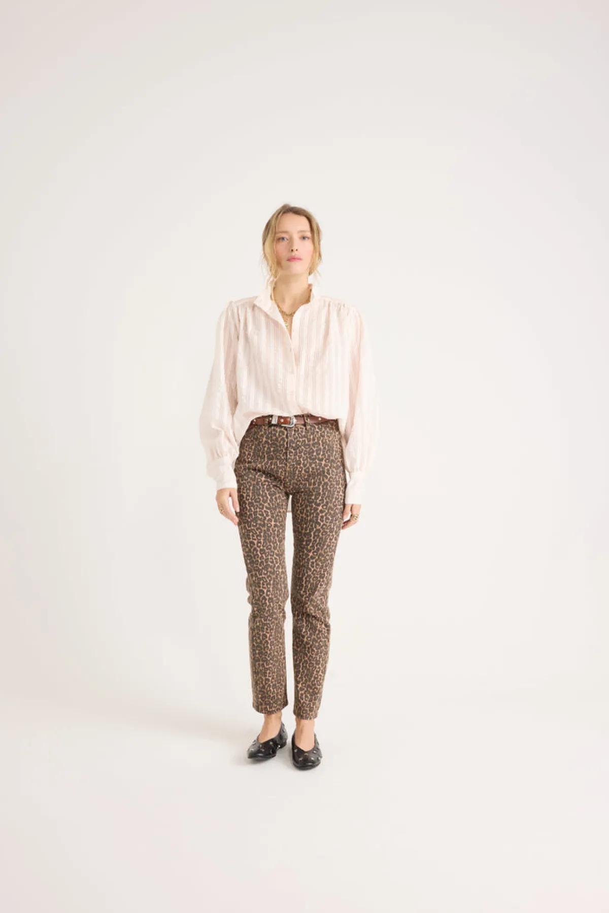 Balzac Paris Chemise Bianca Rose pâle texturé Fashion