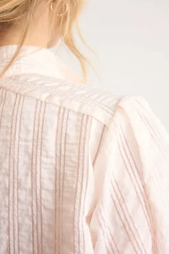 Balzac Paris Chemise Bianca Rose pâle texturé Fashion