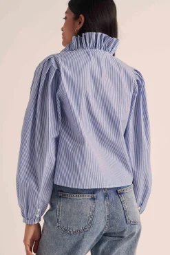 Balzac Paris Chemise Davis Rayures bleu et blanc Cheap