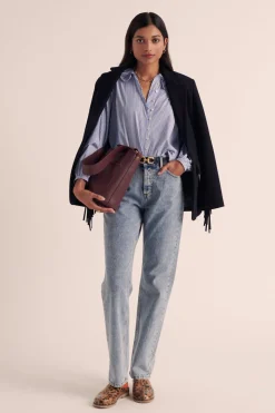 Balzac Paris Chemise Davis Rayures bleu et blanc Cheap