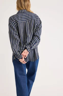 Balzac Paris Chemise Hector Rayures marine et jaune Fashion