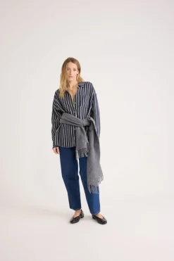 Balzac Paris Chemise Hector Rayures marine et jaune Fashion