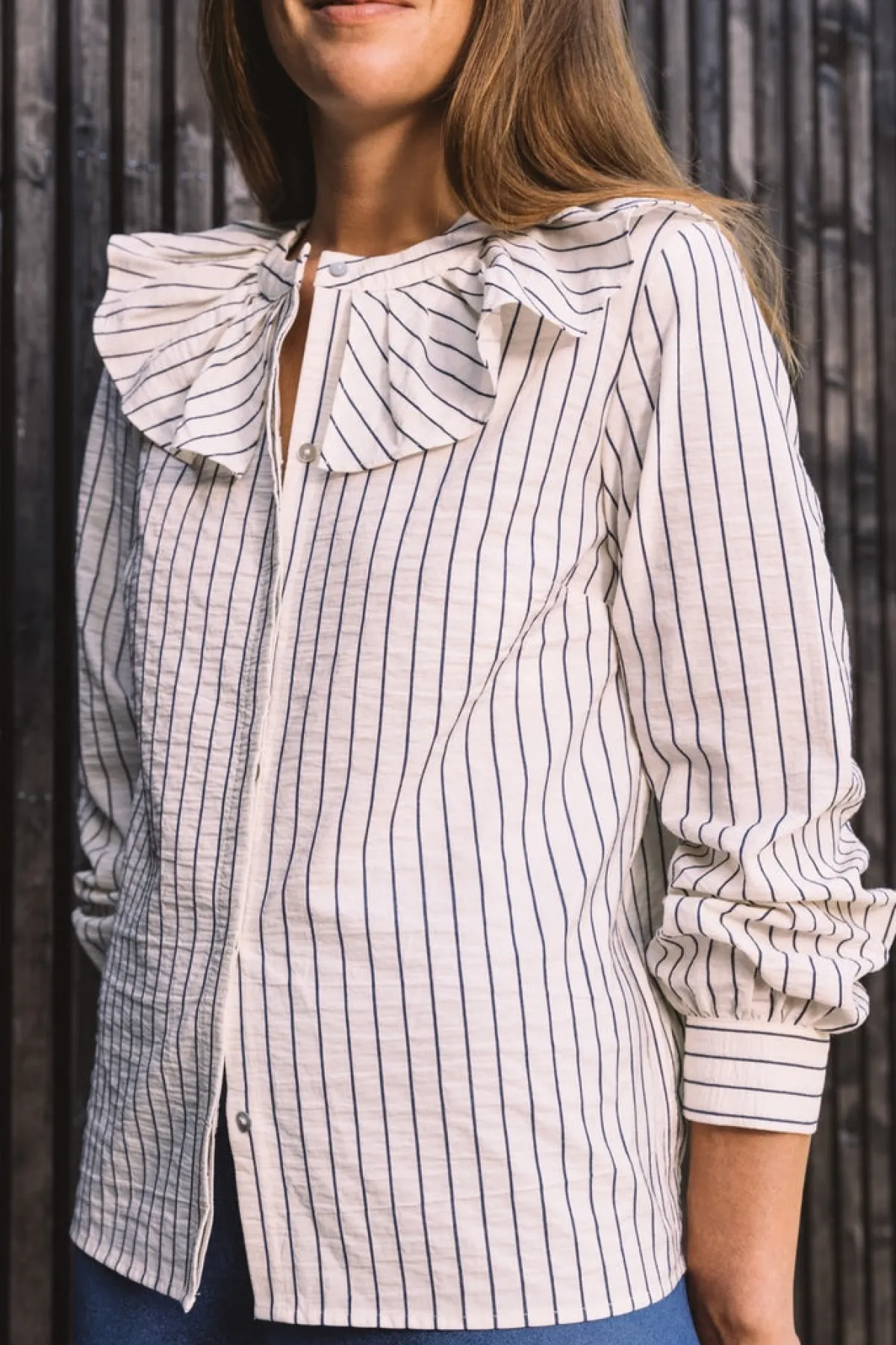 Balzac Paris Chemise Hergé et blanc Rayures bleu Flash Sale