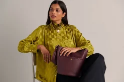 Balzac Paris Chemise Léonor Damier vert olive Flash Sale