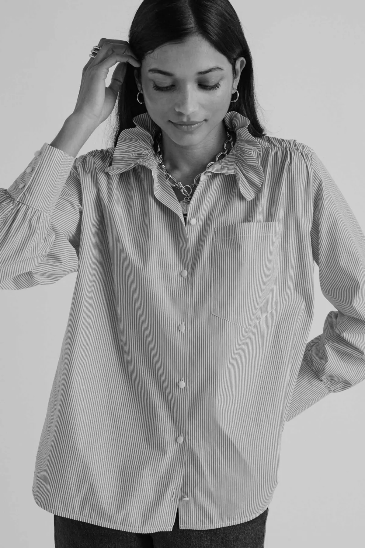 Balzac Paris Chemise Léonor Rayures rouge et blanc Sale