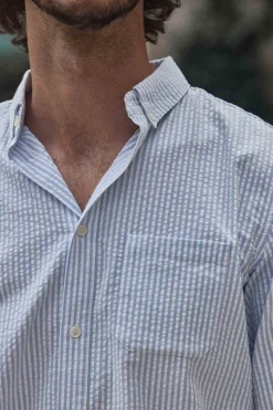 Balzac Paris Chemise Paradis rayures bleues et blanches white Sale