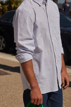 Balzac Paris Chemise Paradis rayures bleues et blanches white Sale