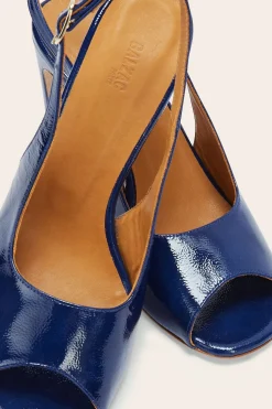 Balzac Paris Escarpins Ode vernis froissé Bleu nuit Fashion