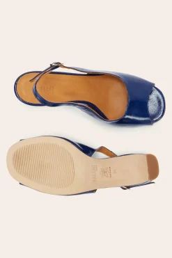 Balzac Paris Escarpins Ode vernis froissé Bleu nuit Fashion