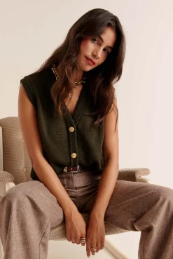 Balzac Paris Gilet Constant Kaki Best Sale