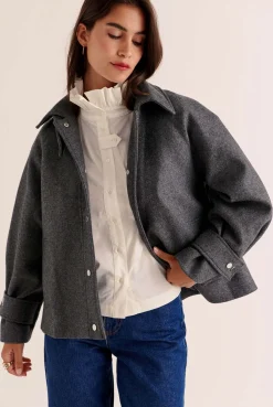 Balzac Paris Manteau Beauny Gris anthracite Cheap