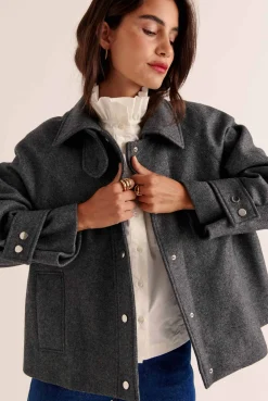 Balzac Paris Manteau Beauny Gris anthracite Cheap