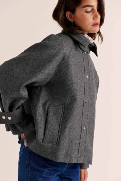 Balzac Paris Manteau Beauny Gris anthracite Cheap