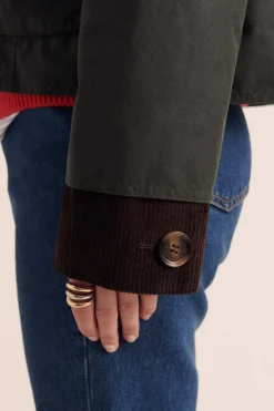Balzac Paris Manteau Céline kaki et léopard Barbour x BP Capuche amovible vendue séparément Best Sale