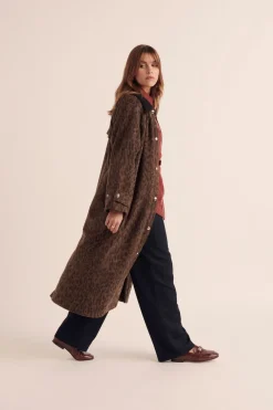 Balzac Paris Manteau Gary Léopard foncé Discount