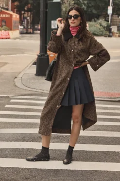 Balzac Paris Manteau Gary Léopard foncé Discount