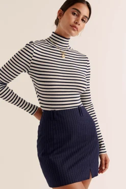 Balzac Paris Mini jupe Monica Rayures marine Best Sale