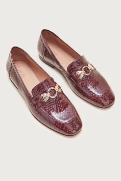 Balzac Paris Mocassins Flavie embossé vernis chocolat Chocolat embossé Best Sale