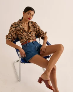 Balzac Paris Mules Joane vernis froissé Cognac Flash Sale