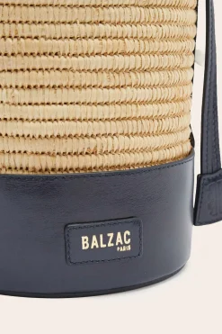 Balzac Paris Panier Auguste Raphia et bleu marine Hot